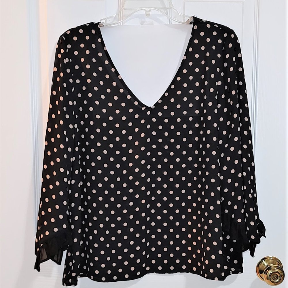 Anthropologie Polka Dot Blouse